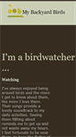 Mobile Screenshot of mybackyardbirds.com